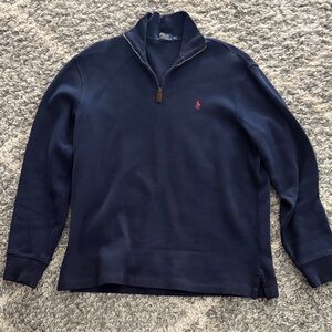 Polo by Ralph Lauren Men's Dark Blue Zip-Up Sweater